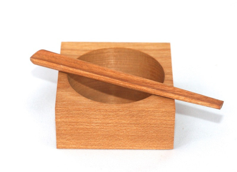 Les Temps des Cigales: Hand carved Wooden Salt Cellar