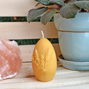 Beeswax Candle - Lavender Egg Ornamental